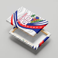 Personalized Haiti Football Trogon Bird Canvas Wall Art Les Grenadiers National Flag Art Caribbean