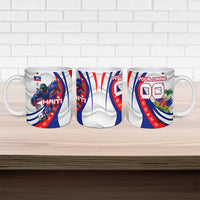 Personalized Haiti Football Trogon Bird Ceramic Mug Les Grenadiers National Flag Art Caribbean