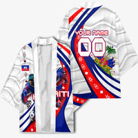 Personalized Haiti Football Trogon Bird Kimono Les Grenadiers National Flag Art Caribbean