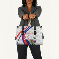 Personalized Haiti Football Trogon Bird Leather Bag Les Grenadiers National Flag Art Caribbean