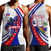 Personalized Haiti Football Trogon Bird Men Tank Top Les Grenadiers National Flag Art Caribbean
