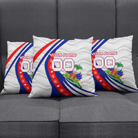 Personalized Haiti Football Trogon Bird Pillow Cover Les Grenadiers National Flag Art Caribbean