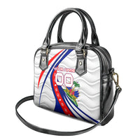 Personalized Haiti Football Trogon Bird Shoulder Handbag Les Grenadiers National Flag Art Caribbean