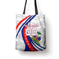 Personalized Haiti Football Trogon Bird Tote Bag Les Grenadiers National Flag Art Caribbean