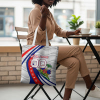 Personalized Haiti Football Trogon Bird Tote Bag Les Grenadiers National Flag Art Caribbean