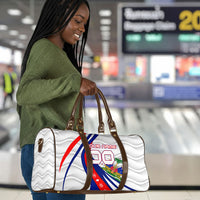 Personalized Haiti Football Trogon Bird Travel Bag Les Grenadiers National Flag Art Caribbean