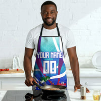Personalized Haiti Football Apron Haitian Flag Trogon Bird Mascot