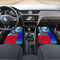 Personalized Haiti Football Car Mats Haitian Flag Trogon Bird Mascot
