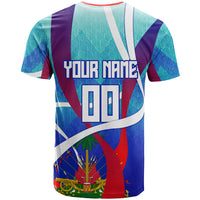 Personalized Haiti Football T shirt Haitian Flag Trogon Bird Mascot