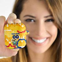 Personalized Ecuador Football Condor Mascot AirPods Case Golden Wings of La Tri