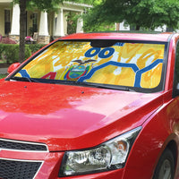 Personalized Ecuador Football Condor Mascot Auto Sun Shade Golden Wings of La Tri
