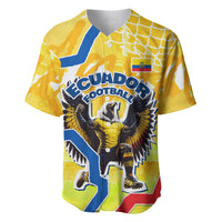 Personalized Ecuador Football Condor Mascot Baseball Jersey Golden Wings of La Tri