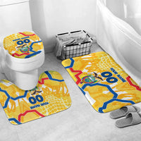 Personalized Ecuador Football Condor Mascot Bathroom Set Golden Wings of La Tri