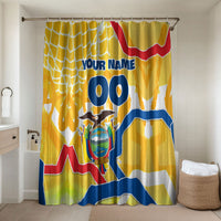 Personalized Ecuador Football Condor Mascot Bathroom Set Golden Wings of La Tri