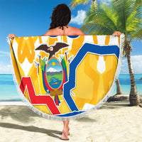 Personalized Ecuador Football Condor Mascot Beach Blanket Golden Wings of La Tri