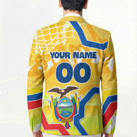 Personalized Ecuador Football Condor Mascot Blazer Golden Wings of La Tri