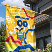 Personalized Ecuador Football Condor Mascot Garden Flag Golden Wings of La Tri