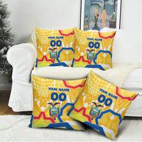 Personalized Ecuador Football Condor Mascot Pillow Cover Golden Wings of La Tri