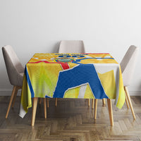 Personalized Ecuador Football Condor Mascot Tablecloth Golden Wings of La Tri