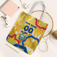Personalized Ecuador Football Condor Mascot Tote Bag Golden Wings of La Tri