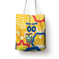 Personalized Ecuador Football Condor Mascot Tote Bag Golden Wings of La Tri