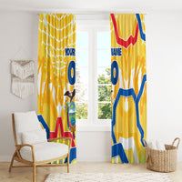 Personalized Ecuador Football Condor Mascot Window Curtain Golden Wings of La Tri