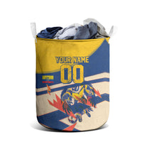 Personalized Ecuador Football Laundry Basket Condor Vintage Grunge National Pride Soccer Mascot