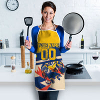 Personalized Ecuador Football Apron Condor Vintage Grunge National Pride Soccer Mascot