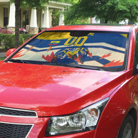 Personalized Ecuador Football Auto Sun Shade Condor Vintage Grunge National Pride Soccer Mascot