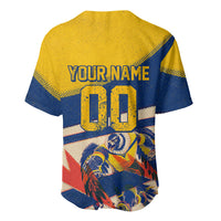 Personalized Ecuador Football Baseball Jersey Condor Vintage Grunge National Pride Soccer Mascot