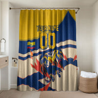 Personalized Ecuador Football Bathroom Set Condor Vintage Grunge National Pride Soccer Mascot