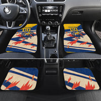 Personalized Ecuador Football Car Mats Condor Vintage Grunge National Pride Soccer Mascot