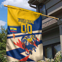 Personalized Ecuador Football Garden Flag Condor Vintage Grunge National Pride Soccer Mascot