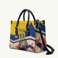 Personalized Ecuador Football Leather Bag Condor Vintage Grunge National Pride Soccer Mascot