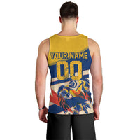 Personalized Ecuador Football Men Tank Top Condor Vintage Grunge National Pride Soccer Mascot