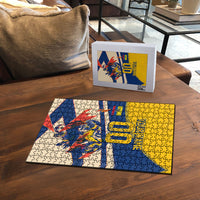 Personalized Ecuador Football Puzzle Condor Vintage Grunge National Pride Soccer Mascot