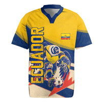 Personalized Ecuador Football Rugby Jersey Condor Vintage Grunge National Pride Soccer Mascot