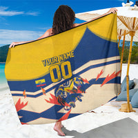 Personalized Ecuador Football Sarong Condor Vintage Grunge National Pride Soccer Mascot