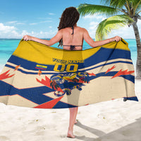 Personalized Ecuador Football Sarong Condor Vintage Grunge National Pride Soccer Mascot