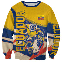 Personalized Ecuador Football Sweatshirt Condor Vintage Grunge National Pride Soccer Mascot
