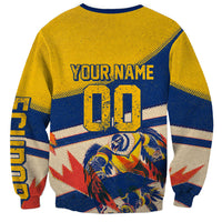 Personalized Ecuador Football Sweatshirt Condor Vintage Grunge National Pride Soccer Mascot