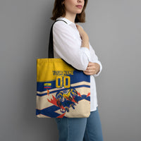 Personalized Ecuador Football Tote Bag Condor Vintage Grunge National Pride Soccer Mascot