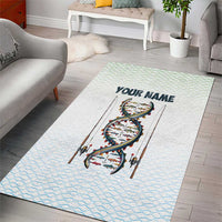 Fishing DNA Area Rug Colorful Fish Illustrations on White Scale For Fisherman - Wonder Print Shop