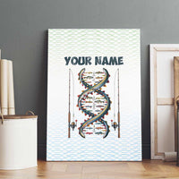 Fishing DNA Canvas Wall Art Colorful Fish Illustrations on White Scale For Fisherman - Wonder Print Shop