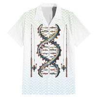 Fishing DNA Family Matching Mermaid Dress and Hawaiian Shirt Colorful Fish Illustrations on White Scale For Fisherman - Wonder Print Shop
