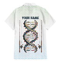 Fishing DNA Family Matching Mermaid Dress and Hawaiian Shirt Colorful Fish Illustrations on White Scale For Fisherman - Wonder Print Shop
