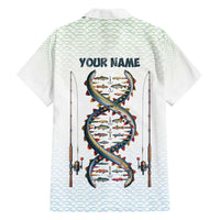 Fishing DNA Family Matching Off Shoulder Short Dress and Hawaiian Shirt Colorful Fish Illustrations on White Scale For Fisherman - Wonder Print Shop