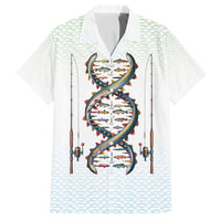 Fishing DNA Family Matching Tank Maxi Dress and Hawaiian Shirt Colorful Fish Illustrations on White Scale For Fisherman - Wonder Print Shop