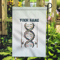 Fishing DNA Garden Flag Colorful Fish Illustrations on White Scale For Fisherman - Wonder Print Shop