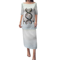 Fishing DNA Puletasi Colorful Fish Illustrations on White Scale For Fisherman - Wonder Print Shop